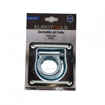 Eurotools Zurrmulde Zurrösen mit klappbarem Ring und Feder 105x105mm 